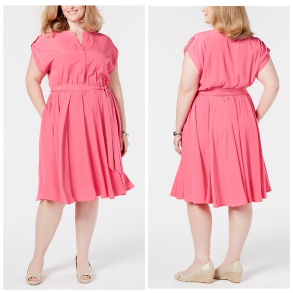 Charter Club Dresses & Skirts - Charter Club Pink Midi Dress Plus Size 24W